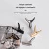 Nordic Creative Zinc Alloy Ox Horn Wall-Mounted Coat Hook for Bathroom, Kitchen, or Entryway.