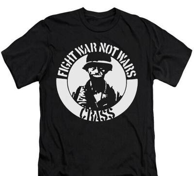 T-Shirt Crass - Fight War Not Wars, Maglietta Unisex Rock Punk Gotica