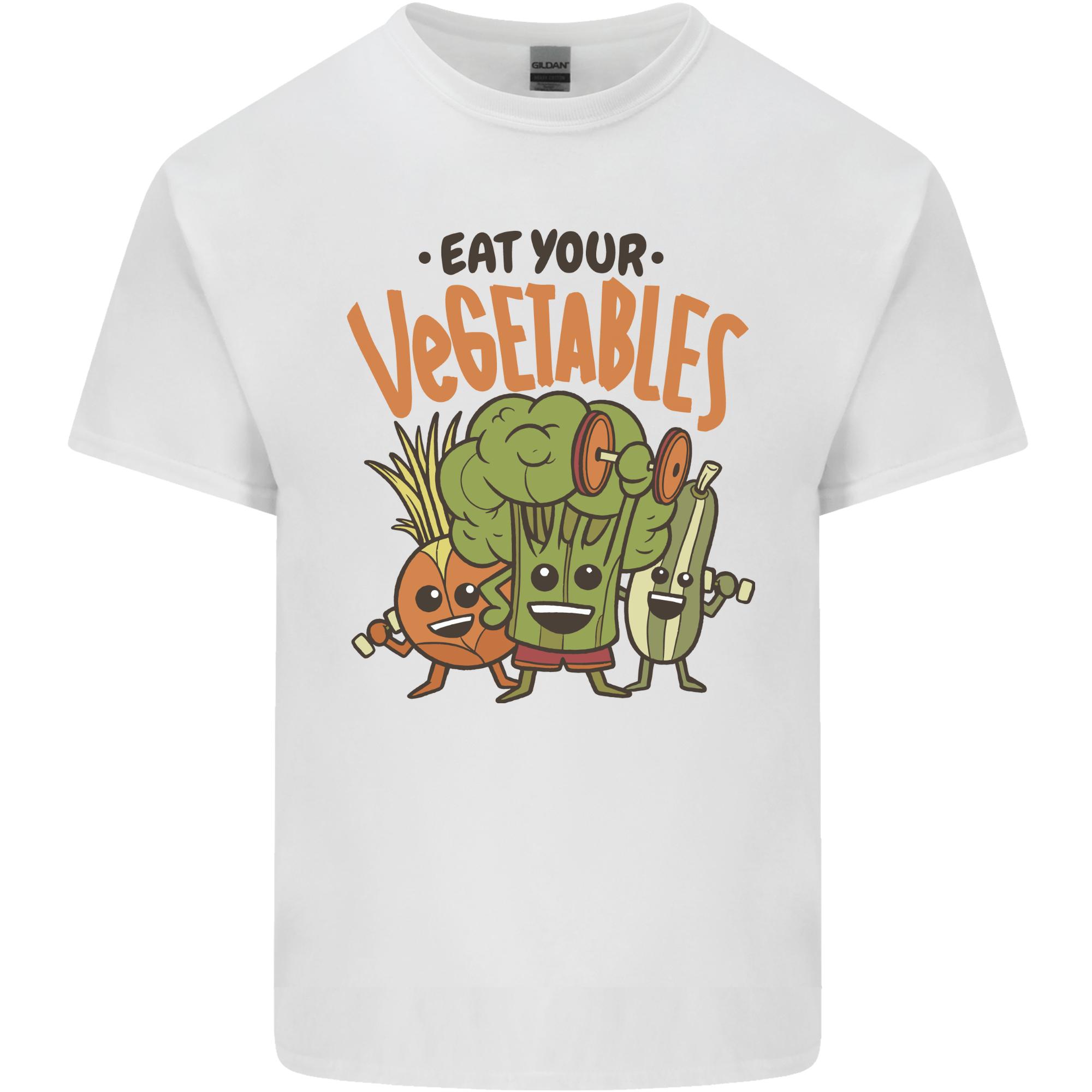Eat Your Vegetables Funny Vegan Vegetarian Unisexs Light Cotton TShirt S