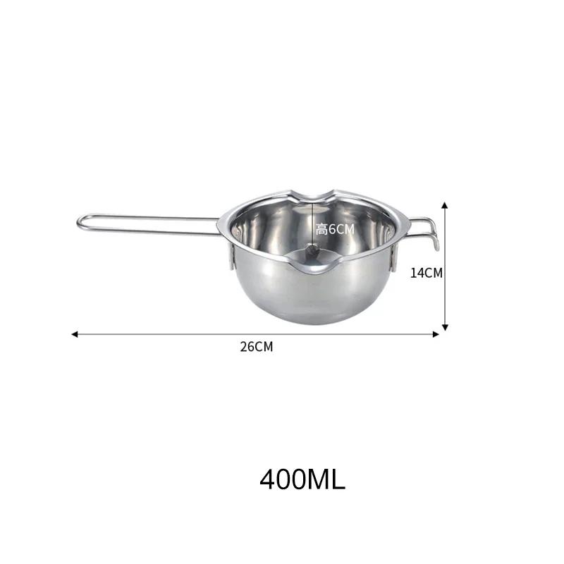 

304 нержавеющая сталь кастрюля для плавления масла, сыра, шоколада, длинная ручка, горшок для плавления воска, ароматическая свеча, мыло ручной работы, формы для выпечки