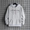 Autumn Winter Daily Casual Sporty Jogging Hoodies Male Home Outdoor Comfort Warm Pullover Italy Fashion Men's Hooded Sweatshirts