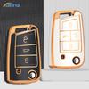 For Vw Volkswagen Golf 7 Mk7 Tiguan Mk2 Seat Ateca Leon Fr 2 Ibiza For Skoda Tpu Car Key Cover Case Protection Shell Keychain