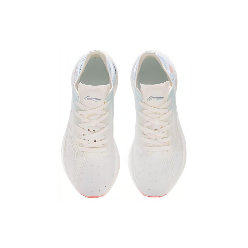 Li Ning Absolute Shadow Cushioning Durable Low Top Running Shoes Women Running Shoes White Blue ARRS002-4