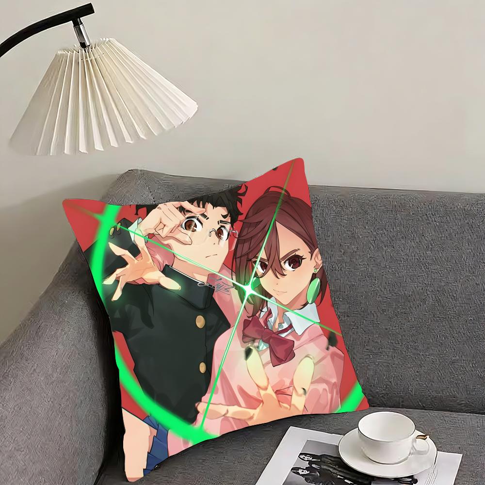 

Dan Da Dan anime Cushion Cover Reversible Plush Pillow Cover – For car, sofa, bedroom, perfect as a gift. 12x12Inch