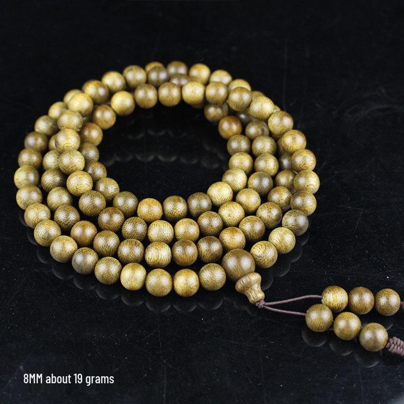 Indonesian Kalimantan Agarwood Prayer Beads Bracelet - 108 Beads - Unisex Jewelry