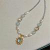 Trendy Sea Necklace Date Accessory Stylish Pendant Necklace for Youthful Women Looking to Enhancing Their Wardrobe