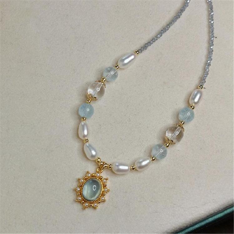 Trendy Sea Necklace Date Accessory Stylish Pendant Necklace for Youthful Women Looking to Enhancing Their Wardrobe
