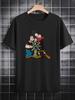 Casual Round Neck T-shirt Featuring a Popeye Print
