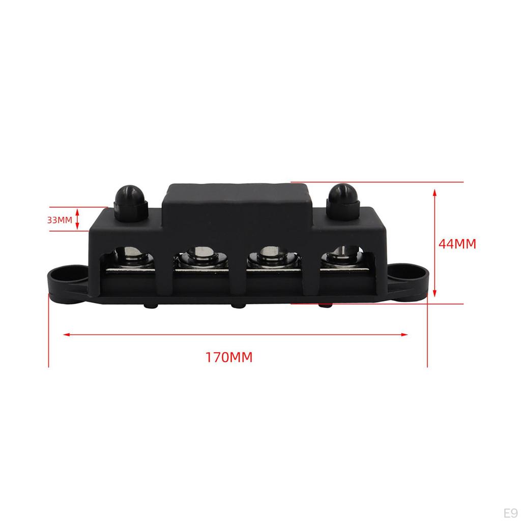 Power Distribution Block with Protective Cover for Vehicles And Boats