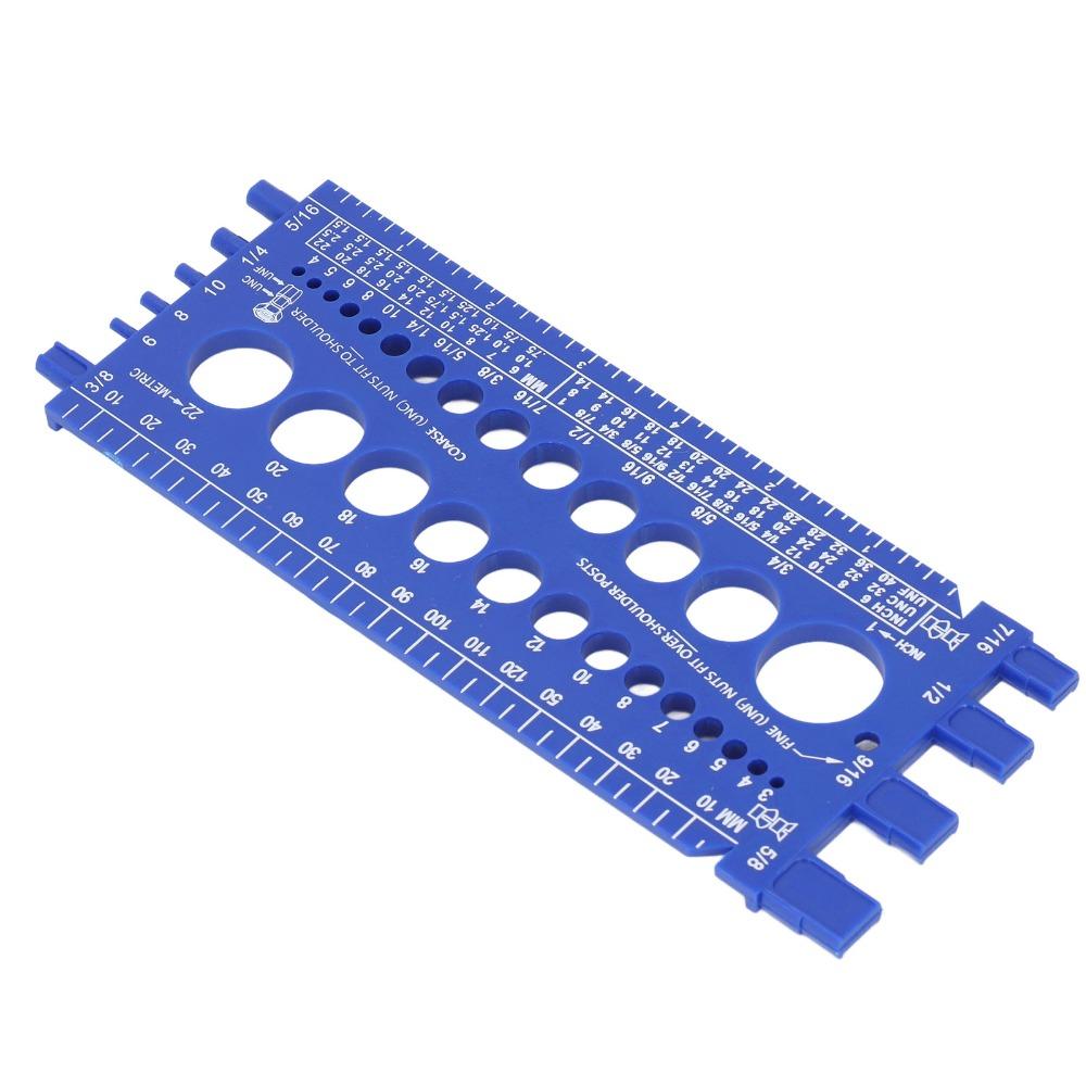 Plastic Material Bolt Identifier Gauge Blue/White Bolt Sizer Thread Gauge Checker  Screw Gauges