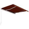 Manual Retractable Awning 350 X 250 Cm Orange and Brown