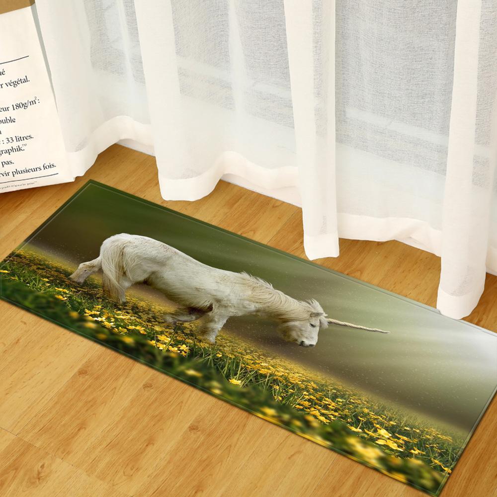 Unicorn Carpet Long Floor Mat Love Theme Doormat