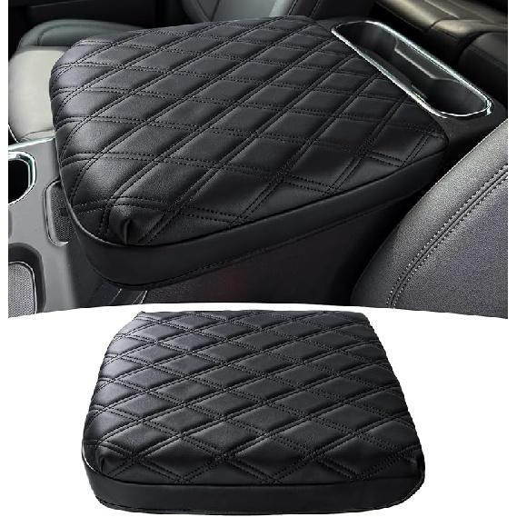 Center Console Armrest Cover For Chevy Chevrolet Silverado/GMC Sierra -2024 2025, Tahoe & Suburban & Yukon -2025, PU Leather Middle Console Cover