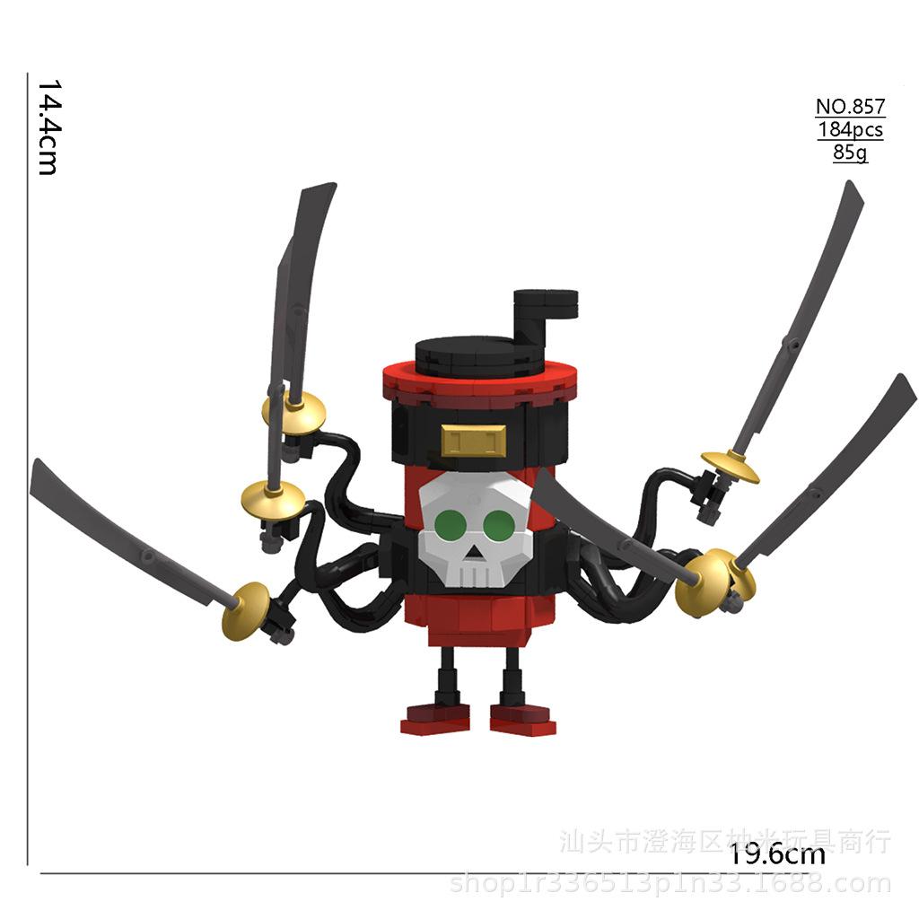 AI Mountain and Sea Pass Tung Tung Sahur Figurine din Lemn Sunt Toate Ornamente Jucării Abstracte de Tip Bloc de Construcție