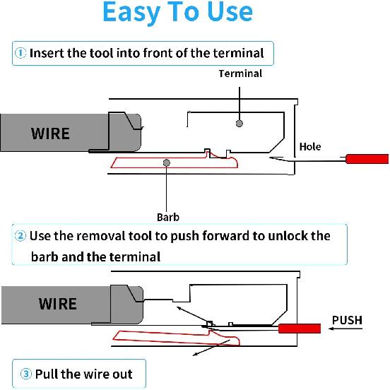 Terminal Removal Tool Kit 39 Pcs, Upgraded Broken Key Extractor Kit, Wire Connector Electrical Pin Removal, Terminal Release Depinning Tools For