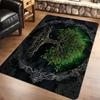 Bohemian Tree of Life Area Rug Dark Magic Boho Chic Mystical Art Round Living Room Floor Mat Decorative Boho Decor
