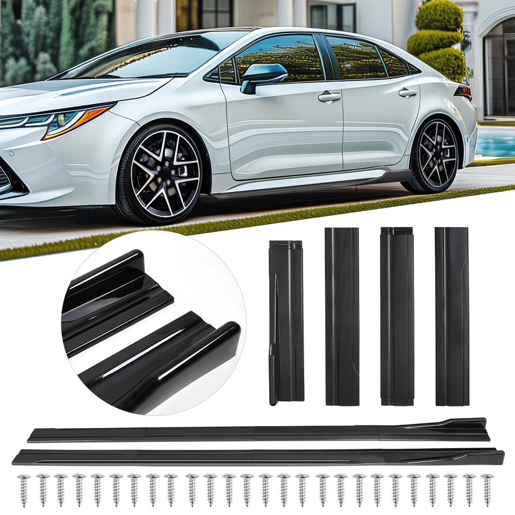86.6“ Side Skirt Universal For BMW F10 5 Series 535i 528i M Sport 2011-2016 Extension Body Kit Apron Winglet Car Accessories