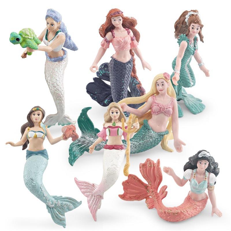 Simulation Mythology And Legend Mermaid Model Mermaid Ocean Scene Children'S Cognition Static Ornament