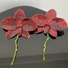 Vintage Metal Wine Red Enamel Drip Glaze Large Fower Earrings for Women Charm Exaggerated Wedding Jewelry Gift