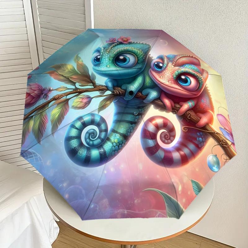 

1pc Chameleon Duo Fantasy Branch Umbrella with Plastic Handle,Suitable for All Seasons Home Travel Outdoor UmbrellaDD1789