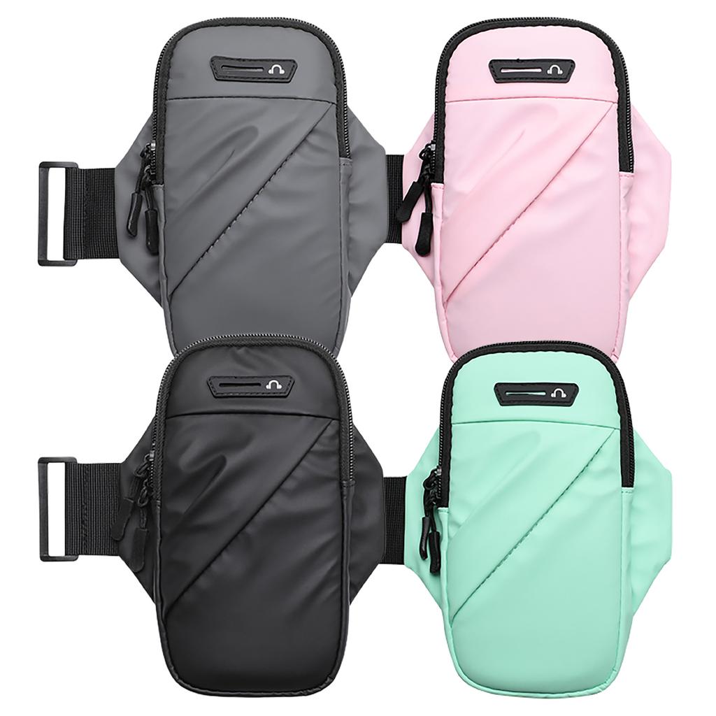 Sports Arm Bag Wear-resistant High Capacity Non-slip Comfortable Smooth Zipper Holder Splash-proof Armband Cell Phone Holder Gym Accessory
