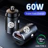 Valve Stems Caps Car Charger USB Type-C Fast Charging Power Adapter For VW Volkswagen Golf Polo Passat Touran Accessories zd8