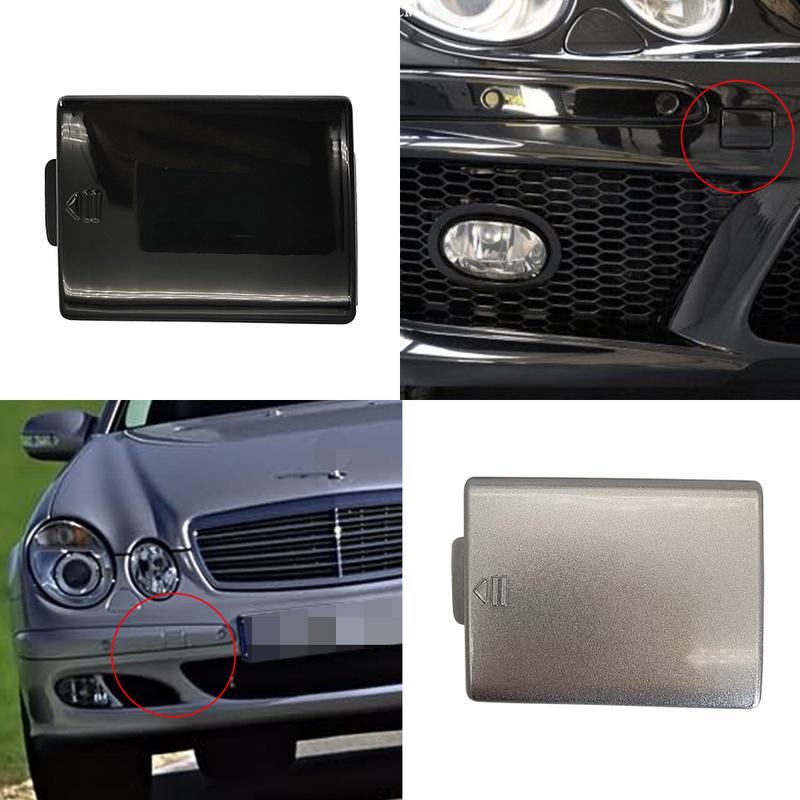 For Mercedes W211 Car Front Bumper Tow Hook Cover Cap Black For Benz E Class 2003-2006 E260 E300 E350 E400 2118850026