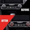 AC Switch Buttons Climate Control Ring Knob Cover Trim for Honda Civic 2016-2021