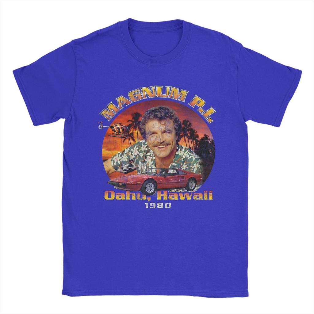 Camisetas Unisex Magnum PI Creativas de Algodón Puro Camisetas de Manga Corta Camiseta con Cuello Redondo Ropa Gráfica