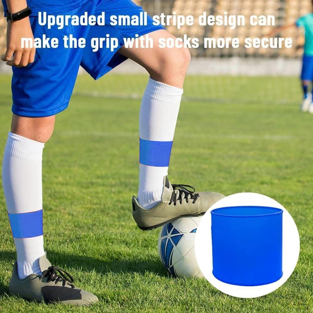 1 Pair Elastic Soccer Shin Guard Soft Silicone Shin Guard Strap Silicone Shin Band Football Game