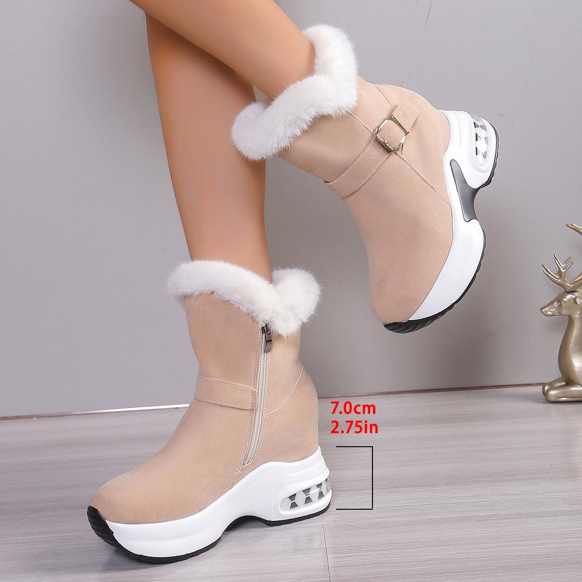 

Large size snow boots for women s autumn and winter new wind velvet thickened warm medium tube snow boots cotton boots for women 43