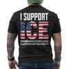 Podporuji imigrační důstojníky ICE Americká vlajka Vintage NA ZADKU Tričko Unisex Tričko