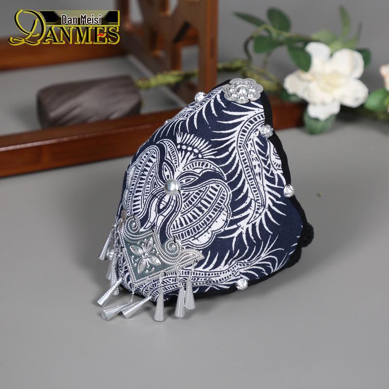 

Women s Retro Batik Headband: Ethnic Indigo Style Hair Accessory темно-синий