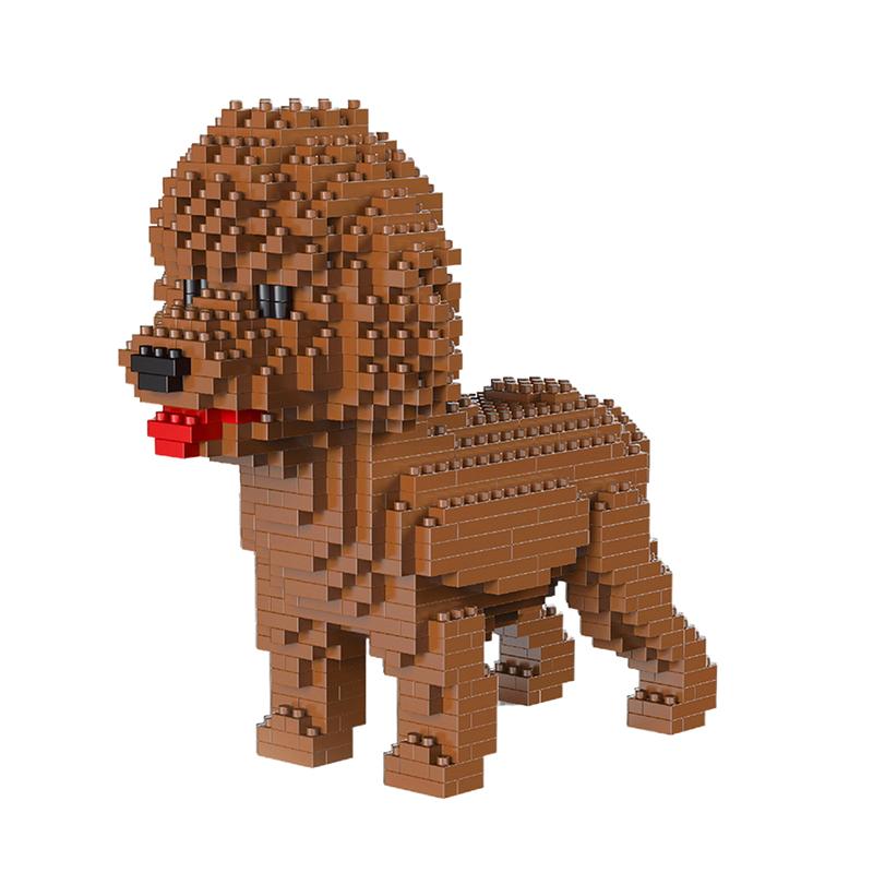 Cartoon Animal Building Blocks Creative Pet Dog Assembly Toy Diy Educational Puzzle Parent-Child Interactive Toy Gifts