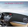 Black Leather Car Dashboard Cover Dash Protector Pad Mat For Mazda 3 2010-2013