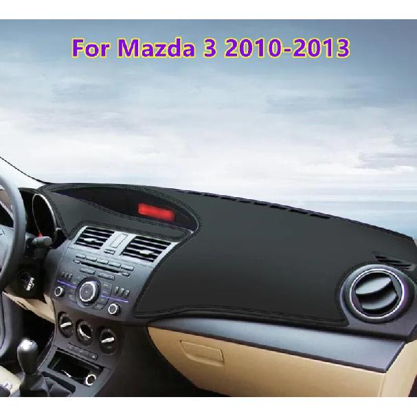 

Black Leather Car Dashboard Cover Dash Protector Pad Mat For Mazda 3 2010-2013