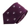 [One Limitation] Necktie, Skull Print, Business Casual, Polyester, Men's NK057 (Purple)