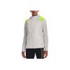 Under Armour Color Block Half Zip Hooded Running Jacket Women Jackets Gray 1376815-006