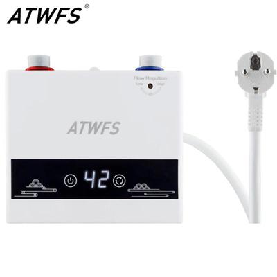 Chauffe-eau instantané sans réservoir ATWFS 220v Chauffages électriques pour la cuisine à domicile pour la salle de bain Douche Chauffage chaud