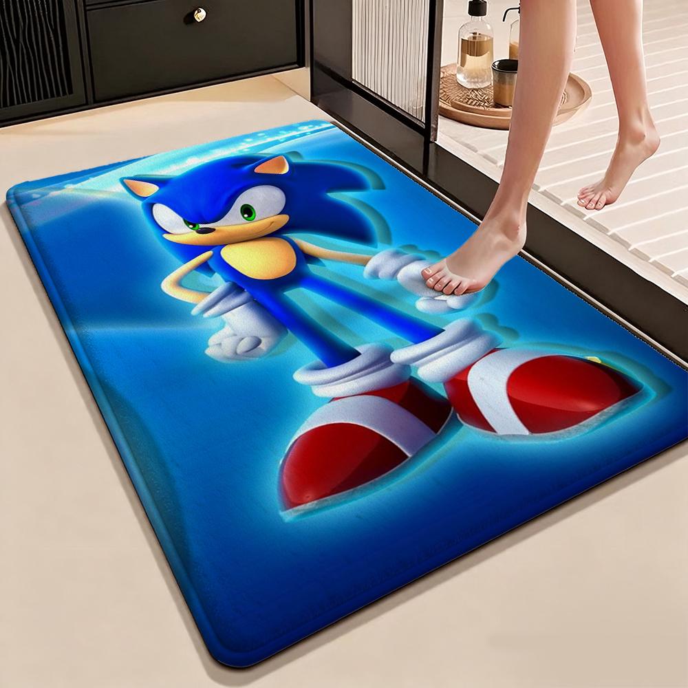 Sonic Hedgehog Carpet Non Slip Rug Plush Rug Small Rug Kitchen Floor Mat Outdoor Rug Non Shedding