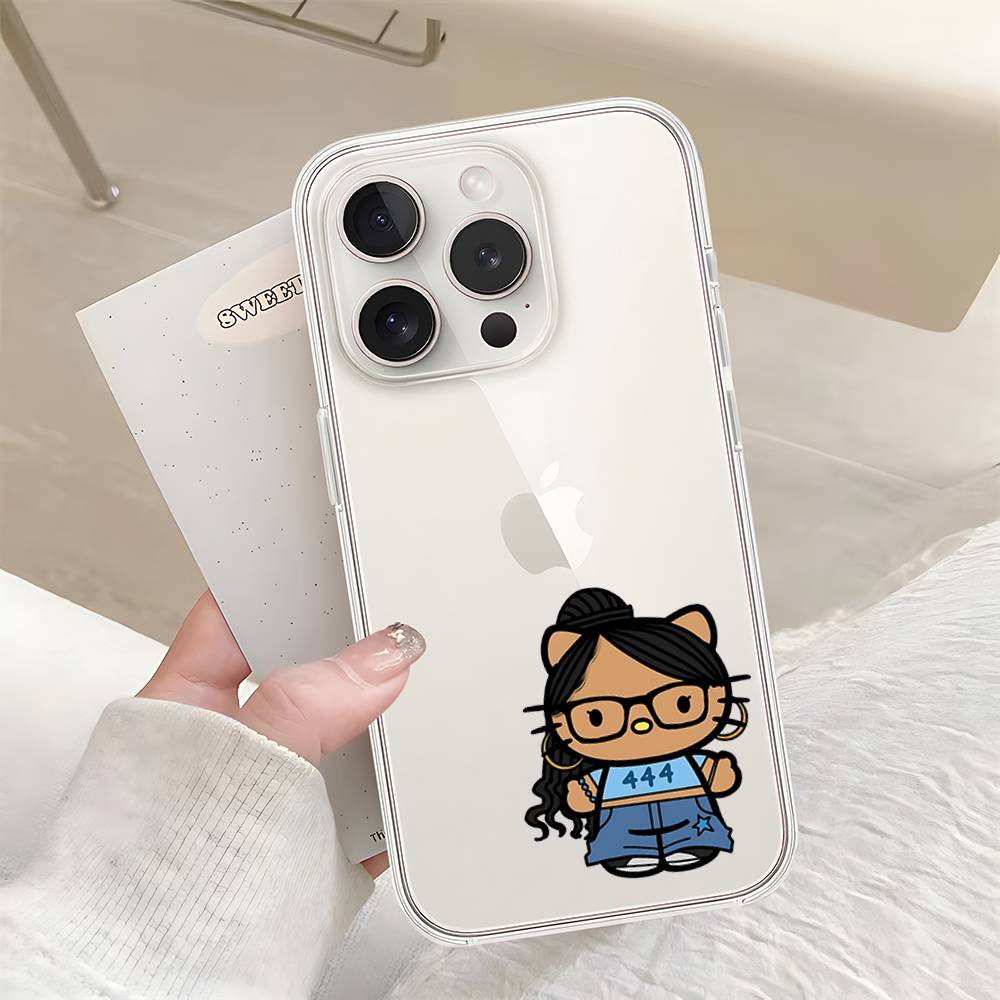 B-Black Earthy Head Wrap H-Hello K-Kit-ty Phone Case For Iphone17 16 15 11 13 14 Pro Max 7 8 Plus X Xr Xs Max Se2020 12mini Tran
