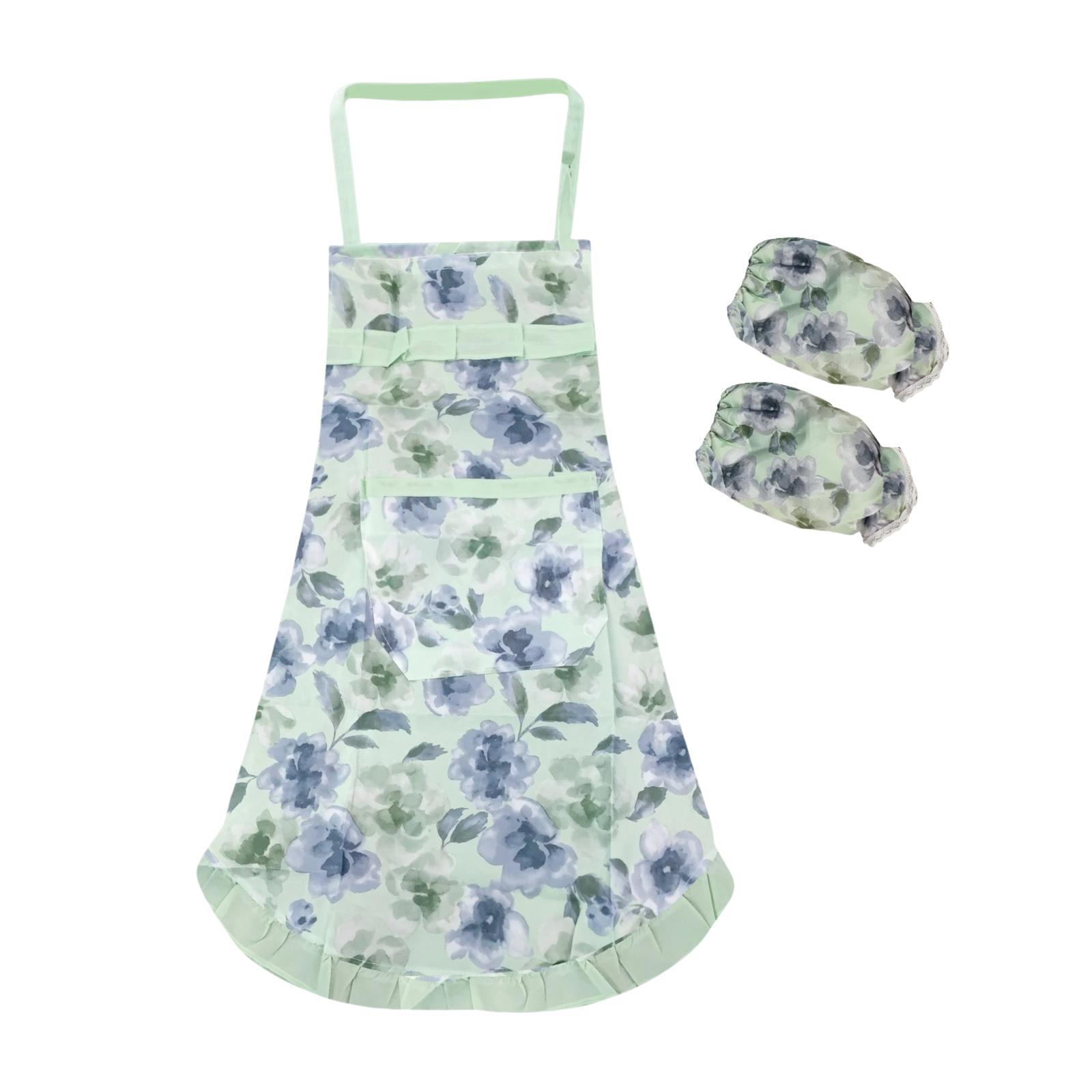 

Kitchen And Home Aprons Breathable Fabric Women s Ink Painting Apron One Size зелений