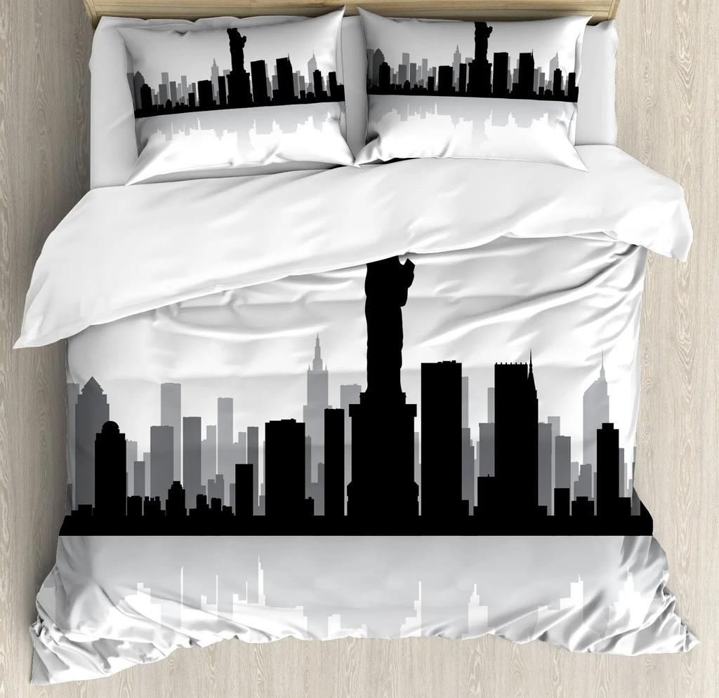 New York City Golden Arches Bridge 3D Print Bedding Set Cozy Duvet Cover King Queen Twin Single Size Birthday Gift Bedroom Decor