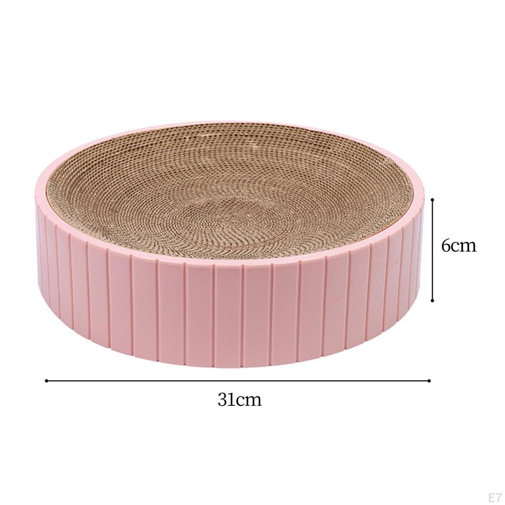 12.20" X 2.36" Round Cat Scratching Post, Detachable Claw Grinder, Nest, Sofa, Bed,