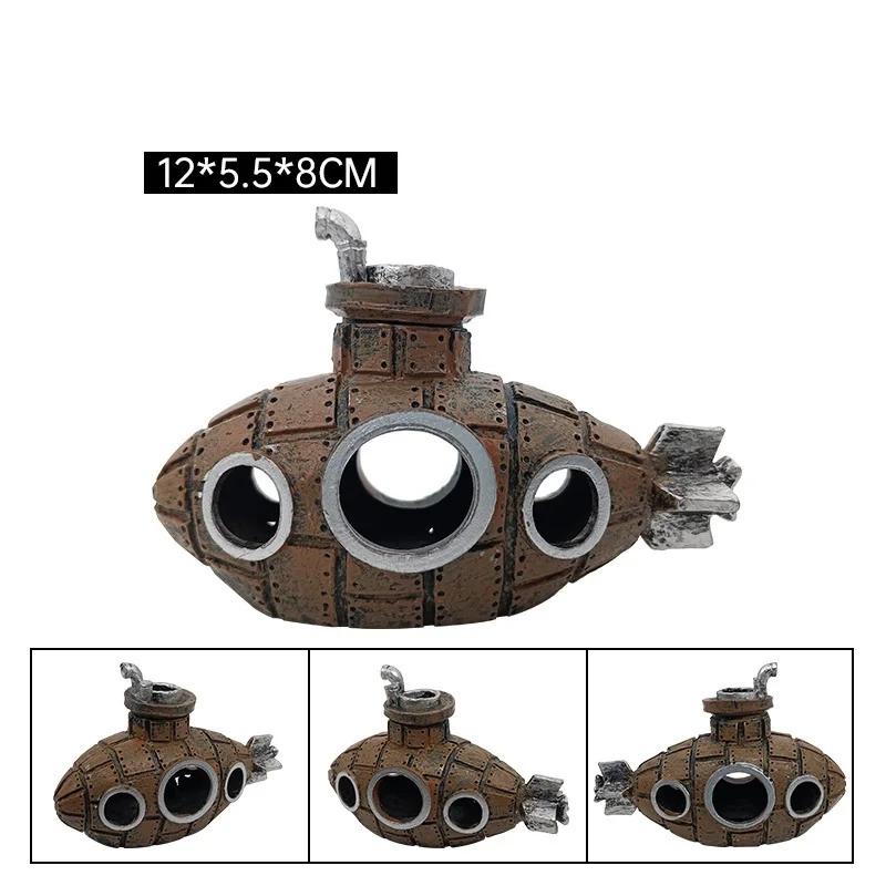Resin Submarine Ornaments Fish Shrimp Shelter Cave Landscaping Accessories for Aquarium Fish Tank Decorations  Background