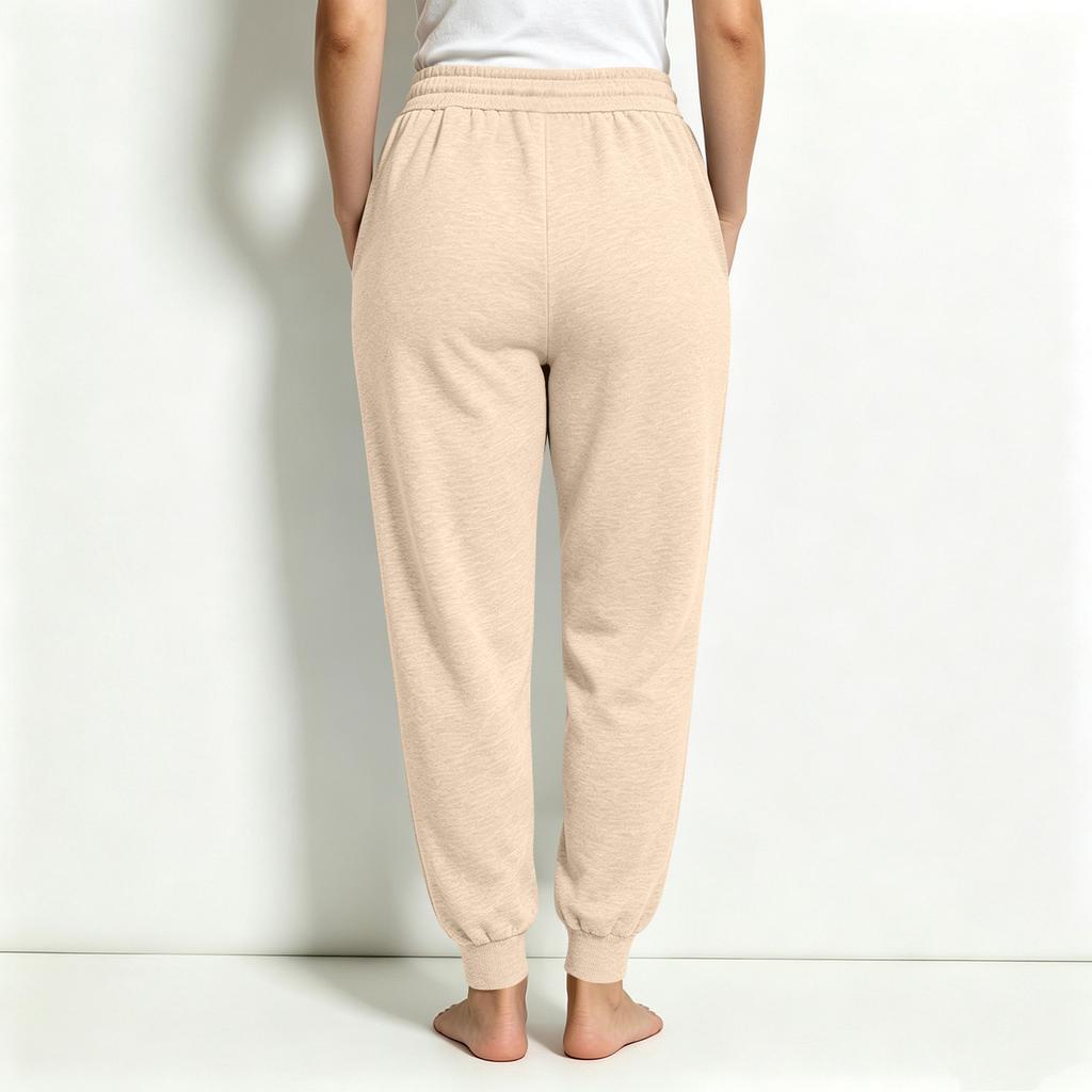 Damen Jogginghose mit Farbzugband und Bündchen Lässige Hose