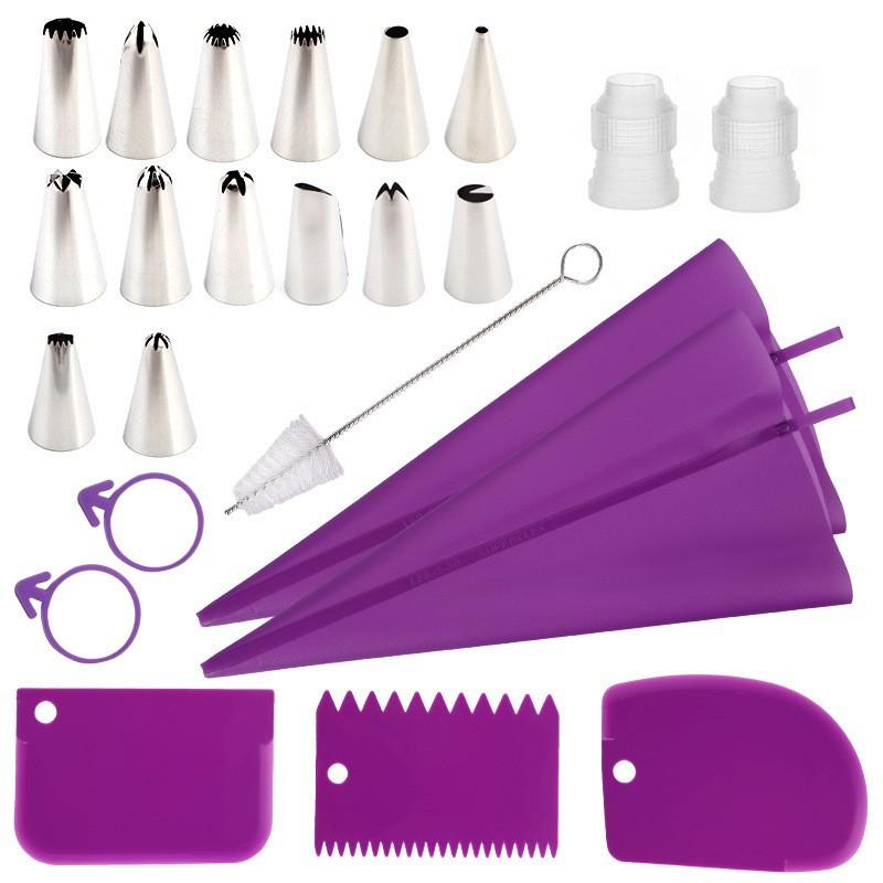 -Piece Piping Tips and Bags Set - Baking Tools