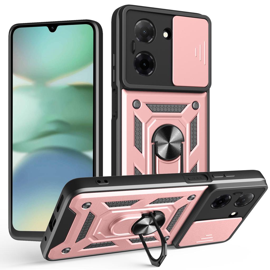 AMORUS For Xiaomi Redmi A5 NFC (EU) (173.45mm) Case Kickstand PC+TPU Phone Cover with Camera Lens Slider