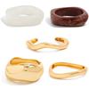 Ingemark 5 Styles Exaggerated Thick Resin Acrylic Wide Bangles for Women New Trend Goth Irregular Chunky Arm Bracelets Jewelry