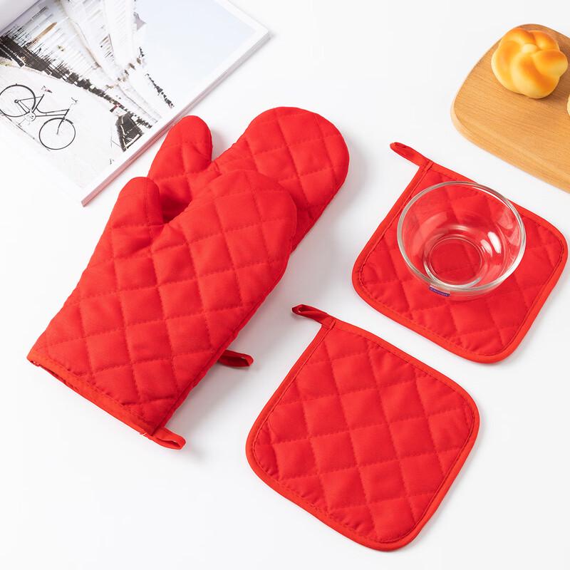 MDNG Heat Resistant Oven Mitts and Pot Holders Set
